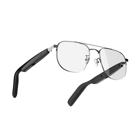 Lunettes Bluetooth en Matériau ABS+PC avec Contrôle Tactile, Lunettes Sans Fil, IP4 Étanche, Connectivité V5.4, Lunettes Audio Longue Durée