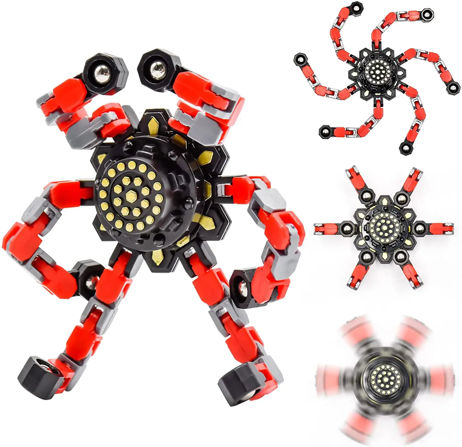 1pc Transformable Fidget Spinners Stress Relief Sensory Toys Fingertip ...