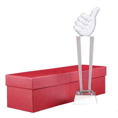 Trofeo de Cristal Personalizado con Diseño Creativo al por Mayor, Trofeo de Cristal Grabado como Regalo Empresarial de Honor