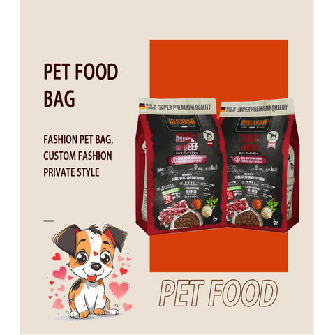Sacs pour chiens personnalisés, sachets biodégradables, emballages en papier kraft, sacs d'emballage pour aliments pour animaux