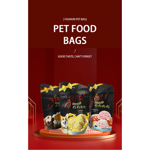 Sacos Personalizados para Cães, Saco Stand Up Biodegradável, Embalagens de Papel Kraft, Sacos de Embalagem para Alimentos para Animais de Estimação