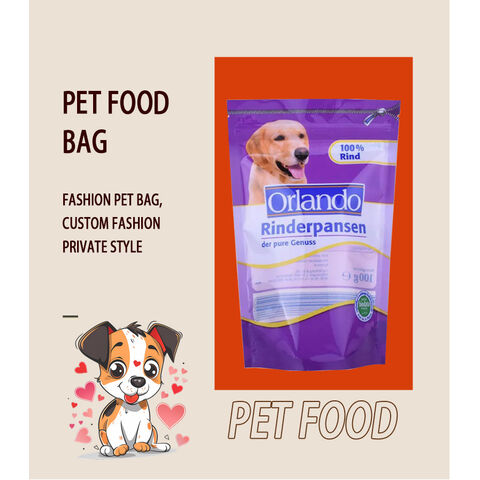 Sacs d'emballage pour aliments pour animaux de compagnie avec soufflet inférieur et fermeture à glissière de haute qualité