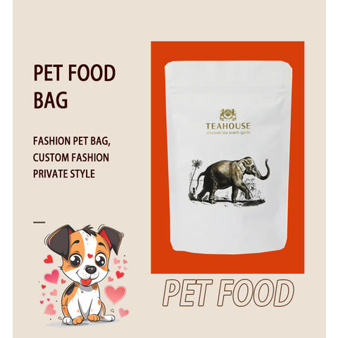 Sacos Personalizados para Cães, Saco Stand Up Biodegradável, Embalagens de Papel Kraft, Sacos de Embalagem para Alimentos para Animais de Estimação