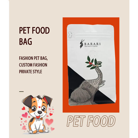Sacos Personalizados para Cães, Saco Stand Up Biodegradável, Embalagens de Papel Kraft, Sacos de Embalagem para Alimentos para Animais de Estimação