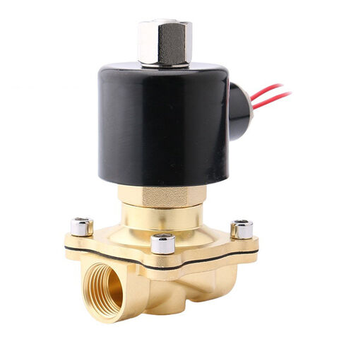 Válvula Solenoide de Latão Normalmente Fechada DN20 HPb59-1 para Controle de Água, Válvula Solenoide Magnética de Duas Vias