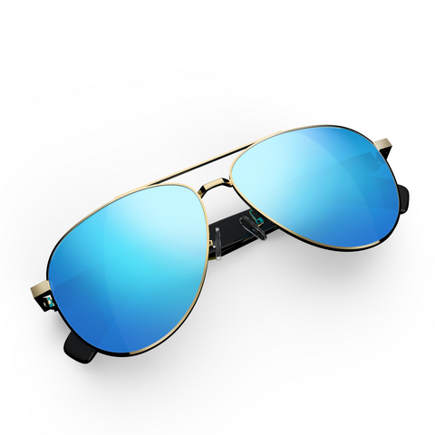 Lunettes intelligentes Bluetooth avec verre, matériau ABS+PC, connectivité V5.4, lunettes de soleil sans fil à commande tactile, autonomie de 7 heures, étanchéité IP4.