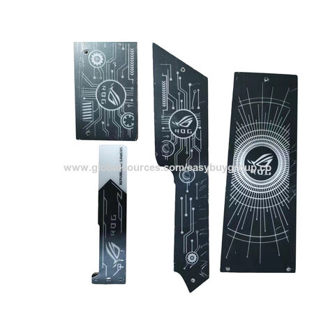 Gaming-PC-Gehäuse in spezieller Form, personalisiertes E-Sport-Desktop-Gehäuse mit transparenter Seite, 4 Lüftern und 4 Lichtleisten in Standardgröße für Gaming-Computer.
