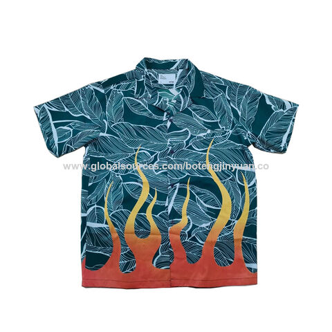 Camisas Hawaianas de manga corta informales de verano al por mayor, Calidad duradera: costuras dobles reforzadas que evitan que se estiren o se deshilachen
