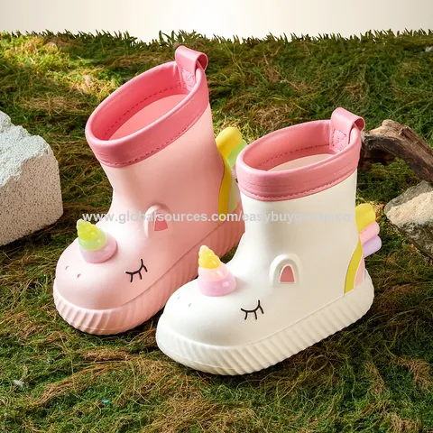 Compre Botas De Lluvia De Plástico Para Niños, Botas De Agua Para