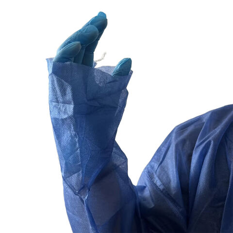 Direktverkauf ab Werk Medizinische Versorgung Staubdicht Langlebige Isolation Anti-Fouling Nicht sterile Laborkittel mit Knopf