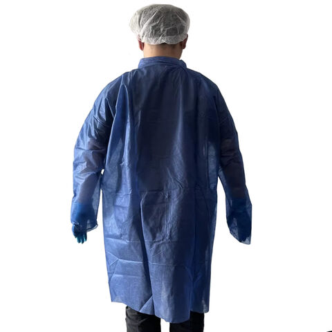 Direktverkauf ab Werk Medizinische Versorgung Staubdicht Langlebige Isolation Anti-Fouling Nicht sterile Laborkittel mit Knopf