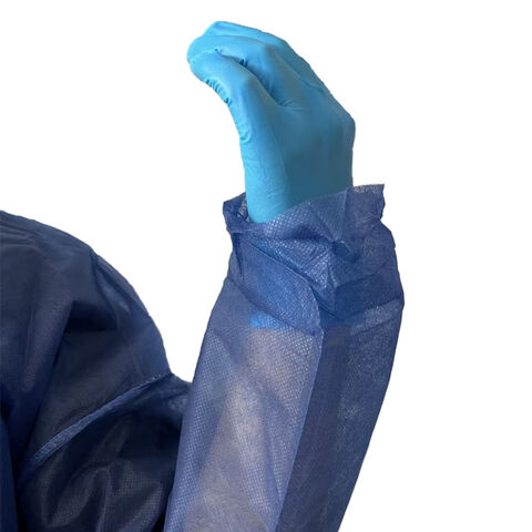 Direktverkauf ab Werk Medizinische Versorgung Staubdicht Langlebige Isolation Anti-Fouling Nicht sterile Laborkittel mit Knopf