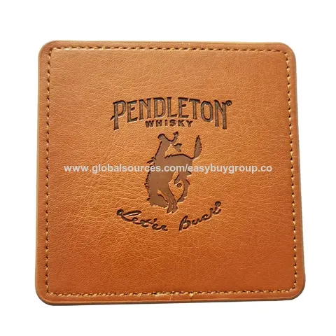 Barmatten, Bar-Untersetzer, Restaurant-Kaffee-Matte, Werbegeschenk, isolierte Tischsets, leichter Luxus, quadratischer PU-Leder-Untersetzer