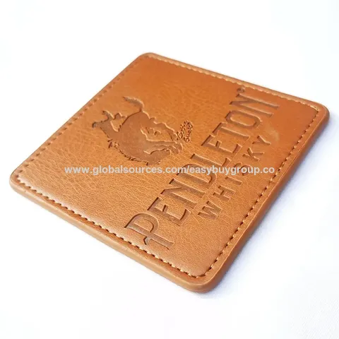 Barmatten, Bar-Untersetzer, Restaurant-Kaffee-Matte, Werbegeschenk, isolierte Tischsets, leichter Luxus, quadratischer PU-Leder-Untersetzer