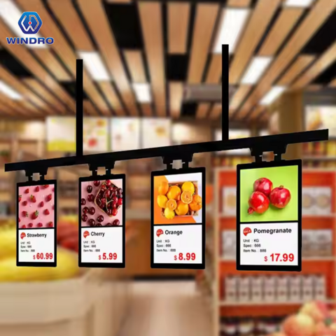 Ecrã LCD Digital de 10,1" de um/dois lados, sinalização eletrónica LCD, etiqueta eletrónica de prateleira para promoção de preços