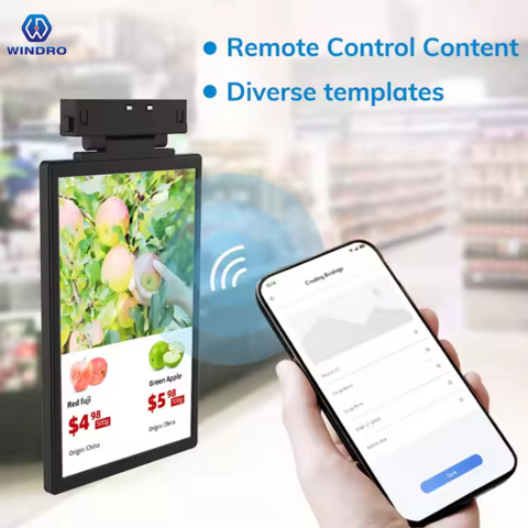 Ecrã LCD Digital de 10,1" de um/dois lados, sinalização eletrónica LCD, etiqueta eletrónica de prateleira para promoção de preços