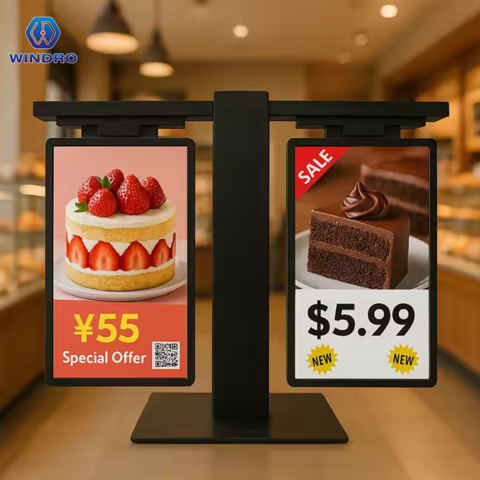 Ecrã LCD Digital de 10,1" de um/dois lados, sinalização eletrónica LCD, etiqueta eletrónica de prateleira para promoção de preços