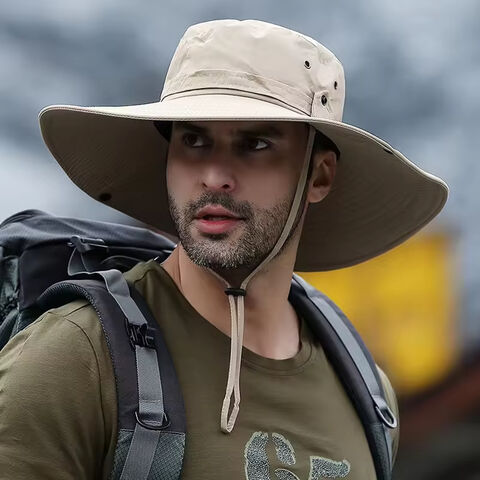 Sombrero de Pesca, Senderismo y Camping Impermeable con Protección UV FF790, Ala Súper Ancha y Transpirable para Mujer y Hombre