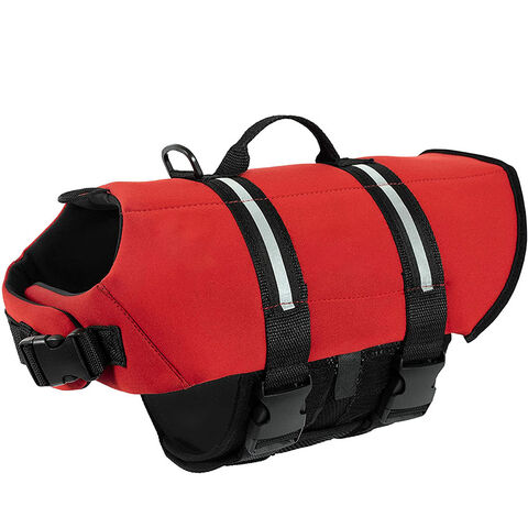 Hochauftriebsfähige Neopren-Hundeschwimmweste, verstellbare Welpen-Schwimmweste für Haustiere zum Schwimmen und Bootfahren