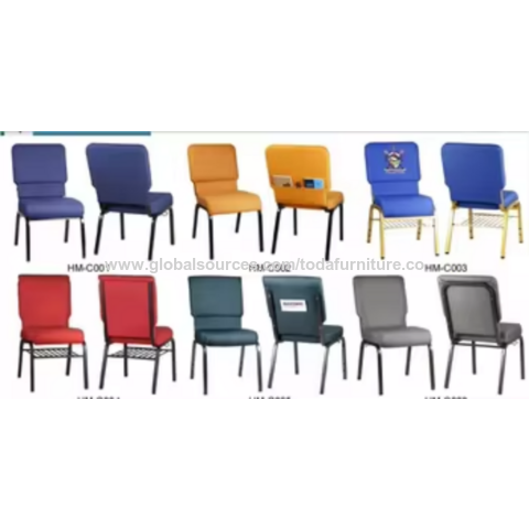 Cadeira de Igreja Acolchoada em Tecido Metálico para Auditório, Teatro, Palestras, Salão de Reuniões, 50 cm de Altura, Assentos de Alta Qualidade com Braços para Eventos