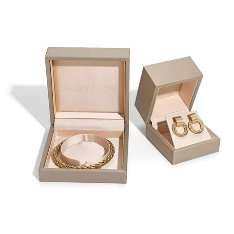 Cajas personalizadas para embalaje de joyas en oro champán para pulseras y pendientes de aro - Productos personalizados