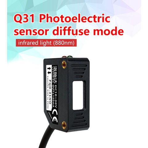 Venda da fábrica Sensor fotoelétrico difuso Q31 NPN PNP quadrado preto de longo alcance de 300 mm para máquina automática
