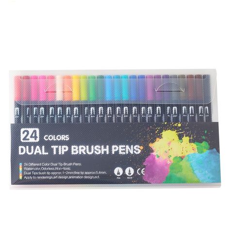 Ensemble de Crayons de Couleur Aquarelle Multicolores en Gros, Double Pointe, Lavables, Mine Douce, Crayons de Coloriage, Fournitures de Peinture pour Étudiants et Artistes