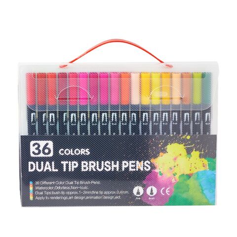 Ensemble de Crayons de Couleur Aquarelle Multicolores en Gros, Double Pointe, Lavables, Mine Douce, Crayons de Coloriage, Fournitures de Peinture pour Étudiants et Artistes