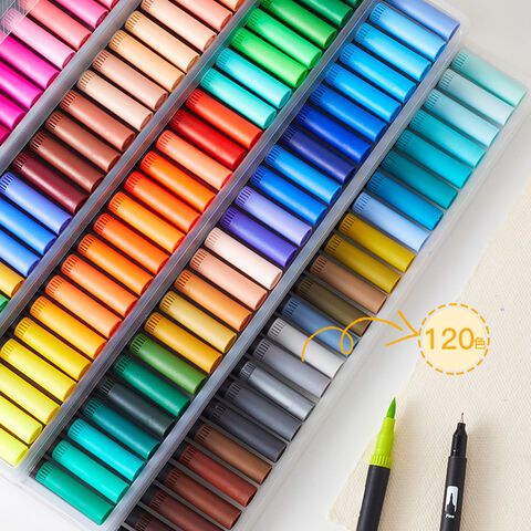 Ensemble de Crayons de Couleur Aquarelle Multicolores en Gros, Double Pointe, Lavables, Mine Douce, Crayons de Coloriage, Fournitures de Peinture pour Étudiants et Artistes