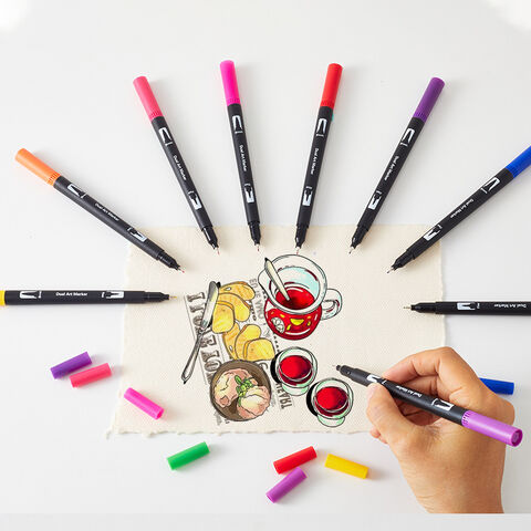 Ensemble de Crayons de Couleur Aquarelle Multicolores en Gros, Double Pointe, Lavables, Mine Douce, Crayons de Coloriage, Fournitures de Peinture pour Étudiants et Artistes