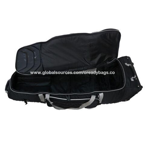 Capa de viagem para saco de golfe de nylon durável por atacado com rodas e bolsos internos para acessórios