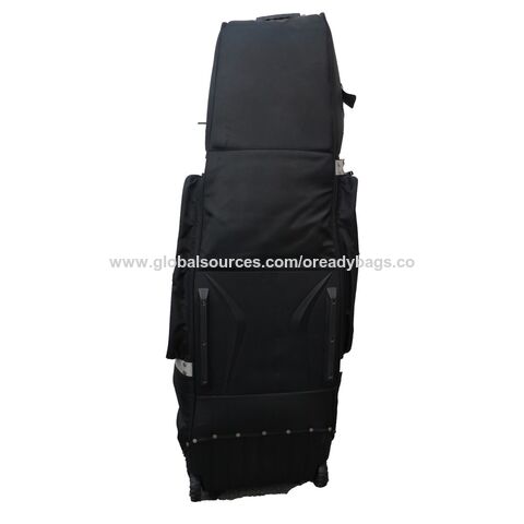 Capa de viagem para saco de golfe de nylon durável por atacado com rodas e bolsos internos para acessórios