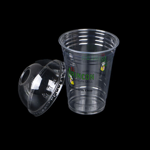 Vasos de plástico con logo personalizado, 500 ml/16 oz, para zumos y bebidas