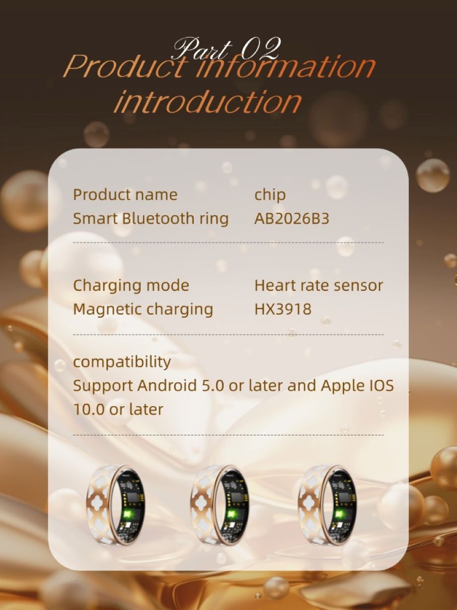 New Arrival Ur12 Smart Ring With Qring App 10atm Waterproof 15mah ...