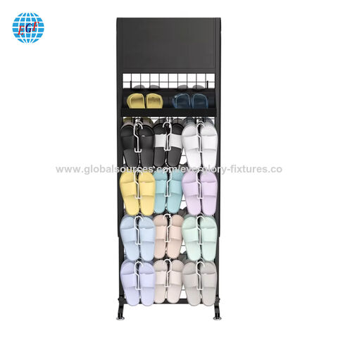 La fábrica personaliza la tienda de zapatos Display Racks Slipper Display Stand y accesorios para teléfonos móviles Display Stand con ganchos y logotipo