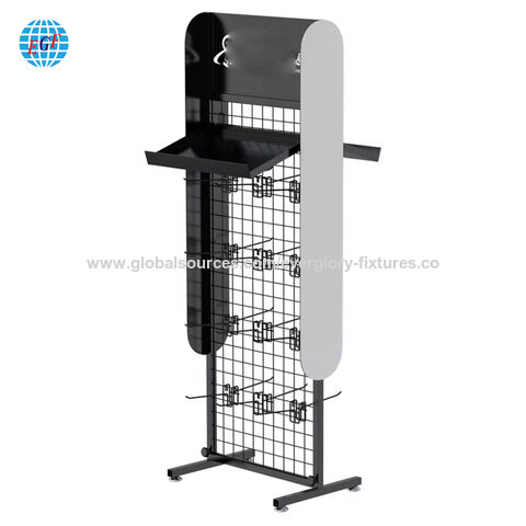 La fábrica personaliza la tienda de zapatos Display Racks Slipper Display Stand y accesorios para teléfonos móviles Display Stand con ganchos y logotipo