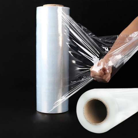 OEM Biologisch Abbaubare, kundenspezifische Stretchfolie für Hand- und Maschinenverpackung, Schrumpffolie für Fabrikverpackung von Palettenkartons
