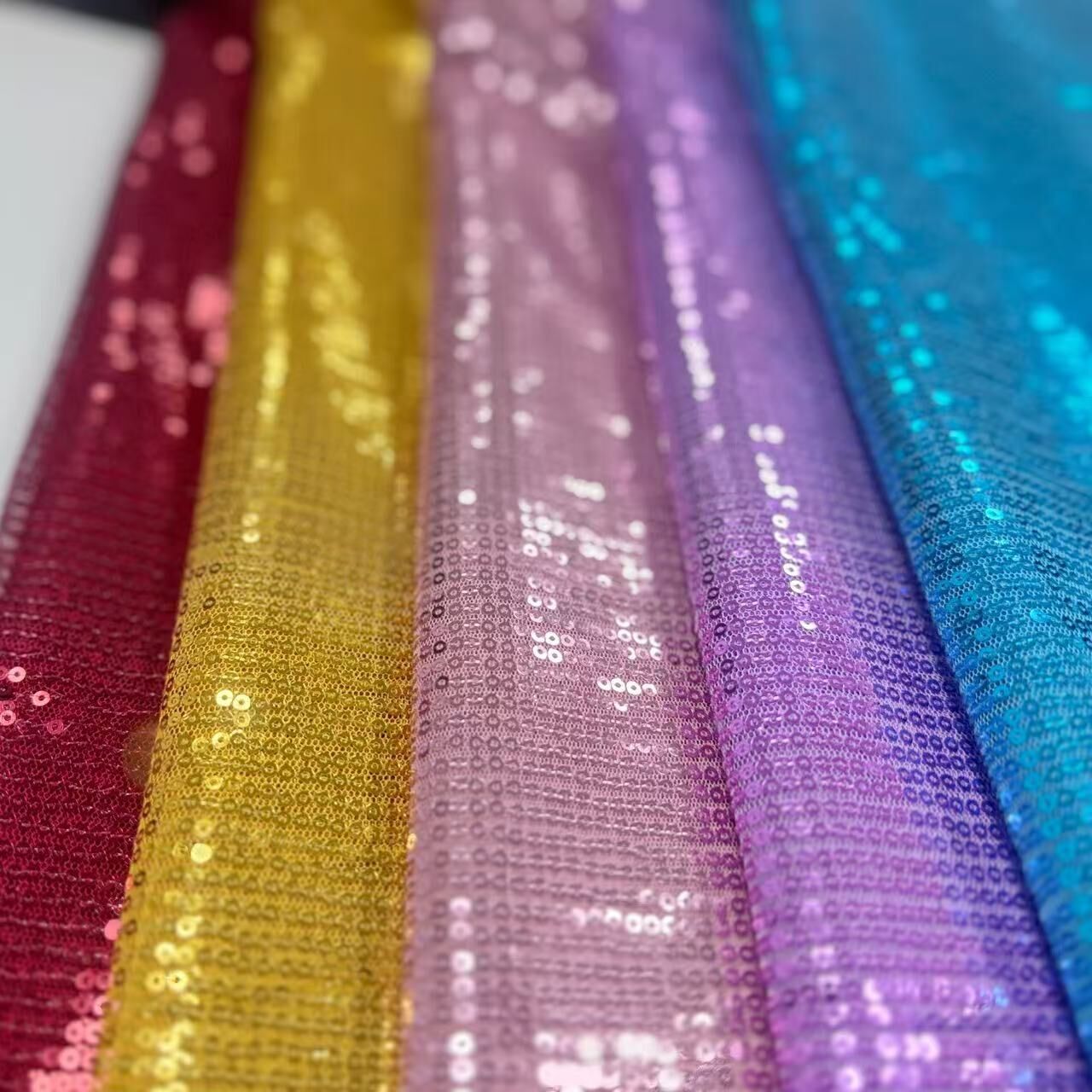 Sequins Color 3mm Size Satin Bases Color Colorful Reversible Sequin Fabric Sequins ...