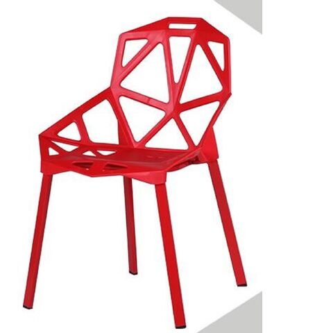 PP-Kunststoff Esszimmerstuhl für Innen- und Außenbereich - Moderner, robuster Designstuhl