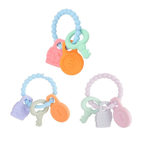 Mainan Teether Bayi untuk Usia 0-6 3-6 Bulan | Teether Tangan | Mainan Kunyah untuk Meredakan Nyeri Tumbuh Gigi | Sarung Tangan Anti Makanan Bayi