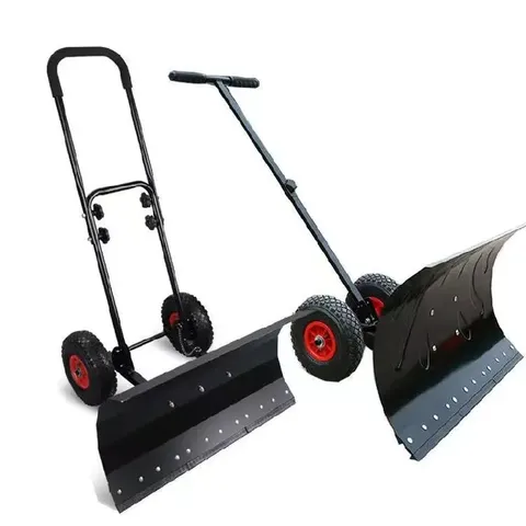 Limpadores de neve em forma de U com rodas, pá de neve manual, removedor de neve multifuncional para estradas de inverno