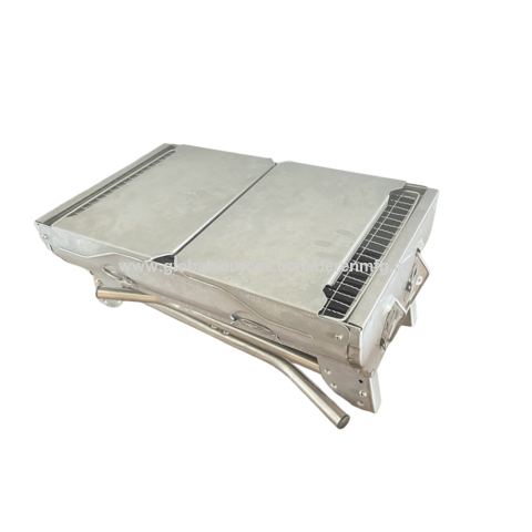 Barbecues Portables Pliables au Charbon de Bois - Grille en Acier Inoxydable, Durable et Facile à Nettoyer | Parfait pour BBQ en Plein Air