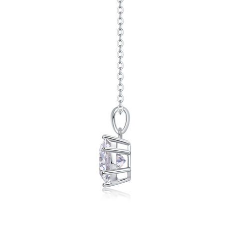 Pingentes de diamante genuínos com 6 garras em prata s925, colar de moissanite, um pingente moderno e sofisticado para mulheres.