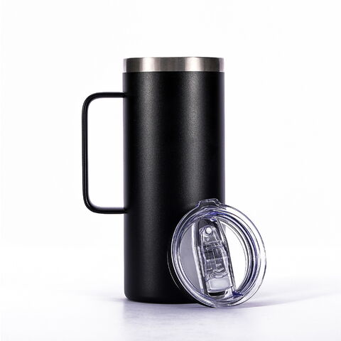 Gobelets à café de voyage isothermes en acier inoxydable avec poignée, nouvelle conception personnalisée en gros d'usine, 12oz 14oz 24oz
