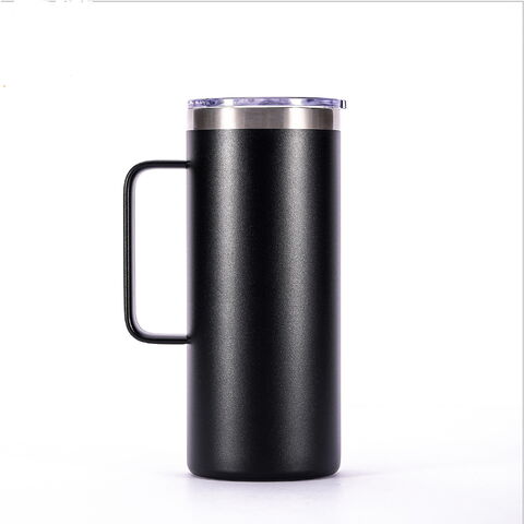 Gobelets à café de voyage isothermes en acier inoxydable avec poignée, nouvelle conception personnalisée en gros d'usine, 12oz 14oz 24oz
