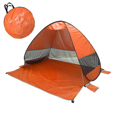 Tienda de campaña al por mayor con protección solar para playa, tienda de campaña totalmente automática para exteriores, adhesivo personalizado para playa