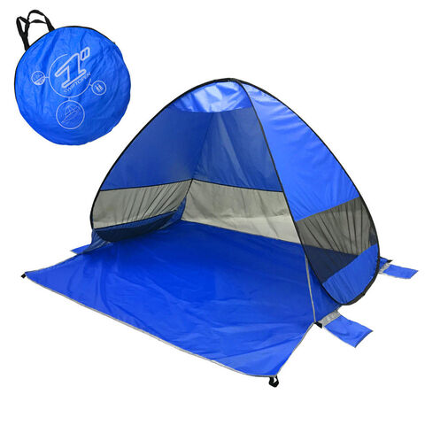 Tienda de campaña al por mayor con protección solar para playa, tienda de campaña totalmente automática para exteriores, adhesivo personalizado para playa
