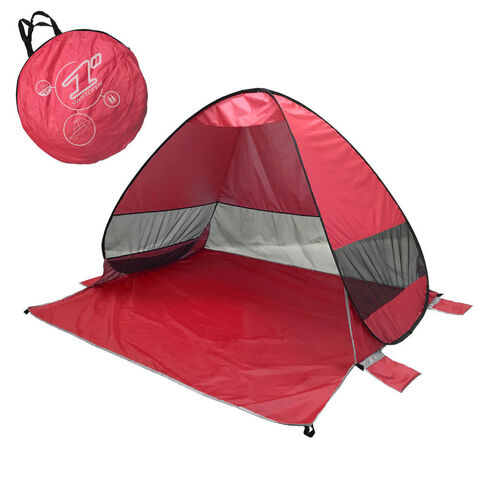 Tienda de campaña al por mayor con protección solar para playa, tienda de campaña totalmente automática para exteriores, adhesivo personalizado para playa