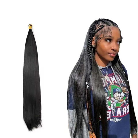 Vente chaude 24 pouces 150g Cheveux raides synthétiques haute température Fibre en vrac Cheveux Tresse africaine Mèches