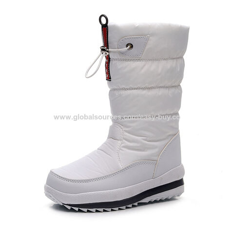 Bottes de neige pour femmes mi-mollet, Bottes de neige rondes pour femmes, Bottes de neige en caoutchouc pour femmes